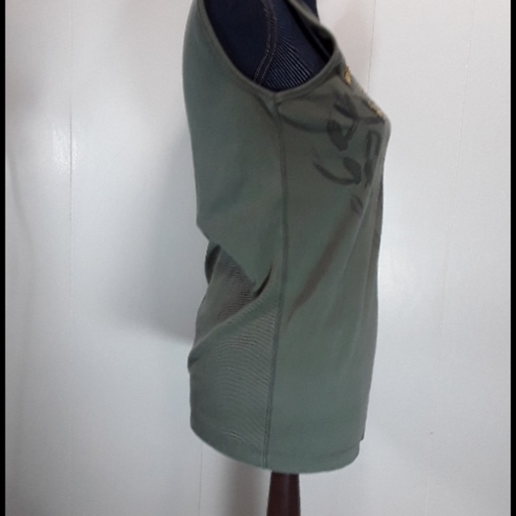 Eddie Bauer green tank top with gold embellishment medium - Picture 7 of 8